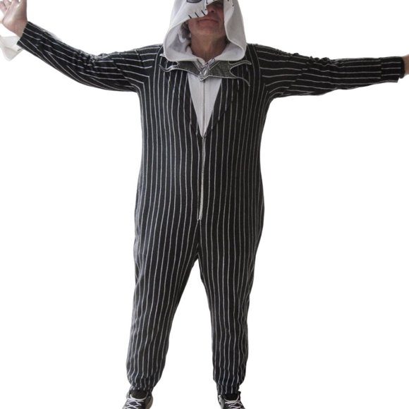 Nightmare Before Christmas Jack Skellington 1-Pc Costume Adult Size L MARDI GRAS - Picture 5 of 9